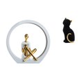 thumbnail image 1 of Elegante Escultura De Niña Y Gato Para Dormitorio, Estantería, Centro De Mesa, Decoración De Resina Versátil, Adorno Coleccionable Para Sala De Estar., 1 of 8