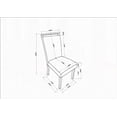 thumbnail image 6 of Contemporary Gray Full Back Upholstered Dining Side Chairs 2pc Set - Solid Wood, 6 of 8