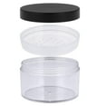thumbnail image 3 of 2PCS 50ml/1.69oz Plastic Travel Powder Container Empty Large Loose Powder Compact Case Makeup Cosmetic Jar with Common Sifter and Black Screw Lid Refillable Powder Box No Leak Powder Holder, 3 of 7