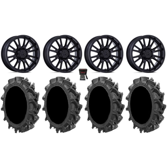 MSA ThunderLips 24" Wheels Black 45" MotoHavok Tires Polaris RZR XP 1000 / PRO XP / Ranger XP 900/1000