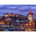 thumbnail image 2 of Frank, Assaf 14x12 White Modern Wood Framed Museum Art Print Titled - Edinburgh Castle and The Balmoral Hotel, Scotland, 2 of 4