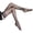 Black, variant on See Through Silk Over Knee Long Socks for Women Elegant Striped Print Elastic Top Thigh High Stockings Lingerie Hosiery