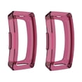 thumbnail image 1 of Miangastore 2pcs Half Cover Protective Case Hollow Cover TPU Shell Shockproof Anti-Scratch Sports Accessories for Smart Watch (Dark Red), 1 of 8