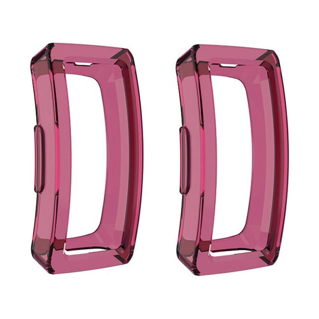 Miangastore 2pcs Half Cover Protective Case Hollow Cover TPU Shell Shockproof Anti-Scratch Sports Accessories for Smart Watch (Dark Red)
