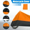 thumbnail image 2 of Unique Bargains 180T Motorcycle Cover Scooter Rain Dust UV Protector Orange Black XXL, 2 of 8