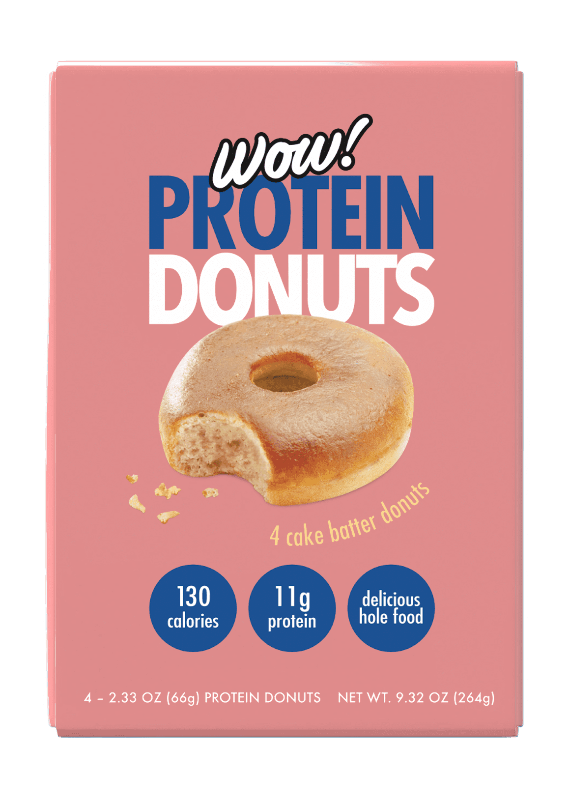 Wow Protein Donuts, 11 Grams of Protein, Cake Batter Protein Donuts, 4 Ct