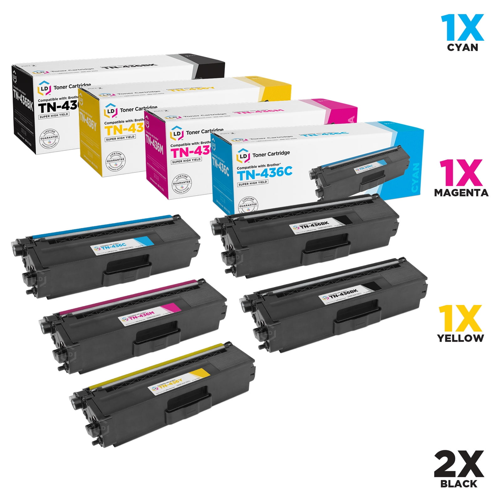 LD Compatible Replacement for TN436 Super High Yield Toner Cartridges 2
