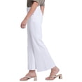 thumbnail image 3 of NYDJ womens  Mia Optic White Palazzo Jean, 12, White, 3 of 4
