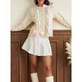 thumbnail image 2 of Arvbitana Women's Cute Sweater Long Sleeve 3D Bow Cable Knit Pullovers Casual Loose Crew Neck Knitwear Jumper Spring Fall Tops for Streetwear, 2 of 8