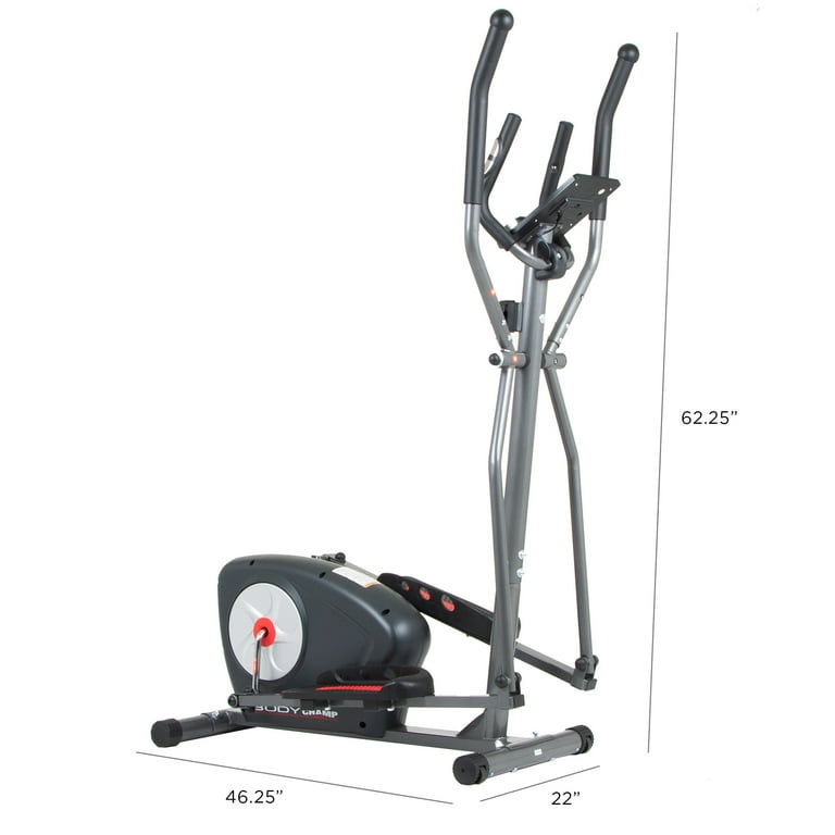 Body Champ BR3151 Elliptical Trainer Adjustable Tension Heart Rate Max. Weight 250 lbs
