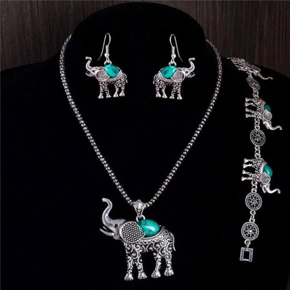 Tíbet pta colgante colr pendientes joyería Se Verde Hugo Conjuntos de joyas