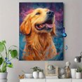 thumbnail image 4 of Qisvanset 12x16 Inch Moonlight Golden Retriever Canvas Wall Art, Vivid Pet Painting Animal Lover Home Decor, 4 of 8