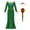 C, variant on Princess Green Costume Dress with Accessories for Girls Halloween Birthday Cosplay Outfits, SIZE 3-9