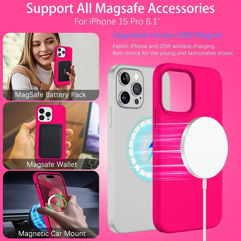 Apple Iphone 15 Pro Max Silicone Case With Magsafe - Light Pink