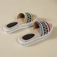 thumbnail image 5 of IUJSOY Studded Platform Sandals for Women Espadrilles Slides Slip on Bohemia Embroidery Band Sandals, 5 of 9
