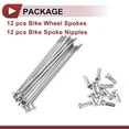 thumbnail image 5 of Unique Bargains 12 Set 14G Bicycle Spokes Bike Wheel Spokes 304 Stainless Steel Silver Tone-76mm, 5 of 7