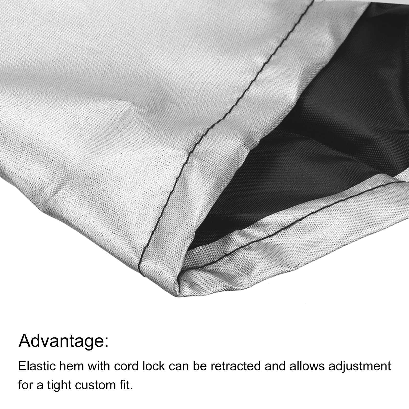Uxcell 78.7" Length Outdoor Patio Waterproof Furniture Chaise Lounge Chair Cover, Silver