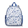 thumbnail image 1 of Tropical Flower and Leaves Students Backpack - Vintage Floral and Skull Design with Comfortable Dual Shoulder Support, Lightweight School Bag for Developing Students, 1 of 5