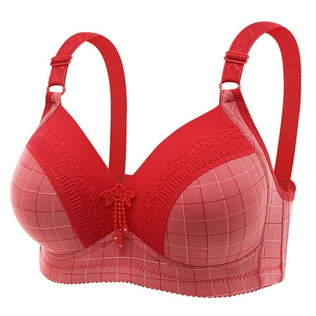 LLYWEY Womans Bras on Sale Sheer Bras Women Ladies Sport Bra Style-1121 Women s Plus Lace Bra Feature Adult Female Bralette Sports Bras Red 42B