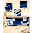 thumbnail image 6 of Blue Black Geometric Body Pillow Cover, Pillowcase Protectors with Zipper, Breathable Decorative Throw Pillow Case Cover, Modern Minimalist Abstract Stripes Pillow Shams for Couch Sofa 20x54Inch, 6 of 8