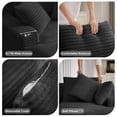 thumbnail image 6 of Tmsan 50" W Oversized Chaise Lounge Chair Indoor, Corduroy Comfy Upholstered Boneless Sofa Bed, Deep Seat Sleeper Couch Reading Chairs, Cloud Sofas Couches for Living Room, No Assembly,Black, 6 of 7