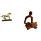 thumbnail image 1 of Figura de caballo en miniatura, escultura coleccionable de resina, adorno, estatua de animal, figura de pensador abstracto, estatua de arte, ideal par, 1 of 8