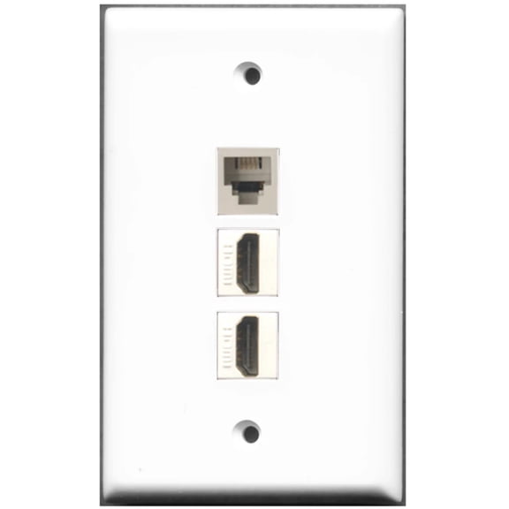 Ultra Spec Cables 2 Port HDMI 1 Phone Wall Plate w/Female/Female Jacks