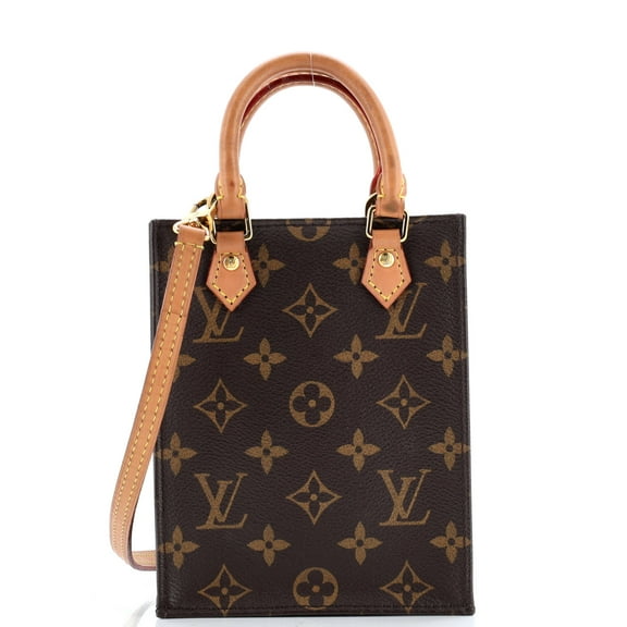 Pre-Owned Petit Sac Plat Bag Monogram Canvas By Rebag