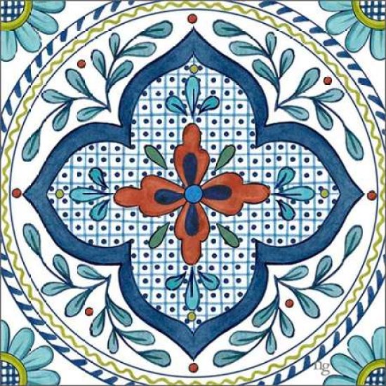 Talavera Azul II Poster Print by Nancy Green Design