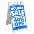 thumbnail image 1 of Holiday Sale 40 Percent Off (24" X 36") Deluxe A-Frame Signicade, Includes 2 Removable Panels & Stand, 1 of 4