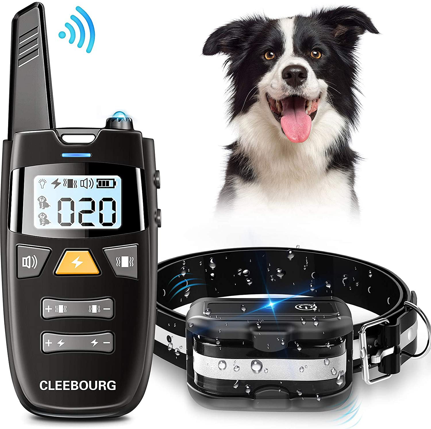 Safe Humane Anti-Bark Device Shock Modes for Small Medium Large Dogs Black PetsHub Dog Bark Collar Vibration Rechargeable Barking Collar for Dogs with Beep 