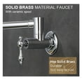 thumbnail image 4 of Polishing Folding Pot Filler Solid Brass Wall Mounted Kitchen Sink Faucet Tap With 360 Degree Rotation Spout, 4 of 11