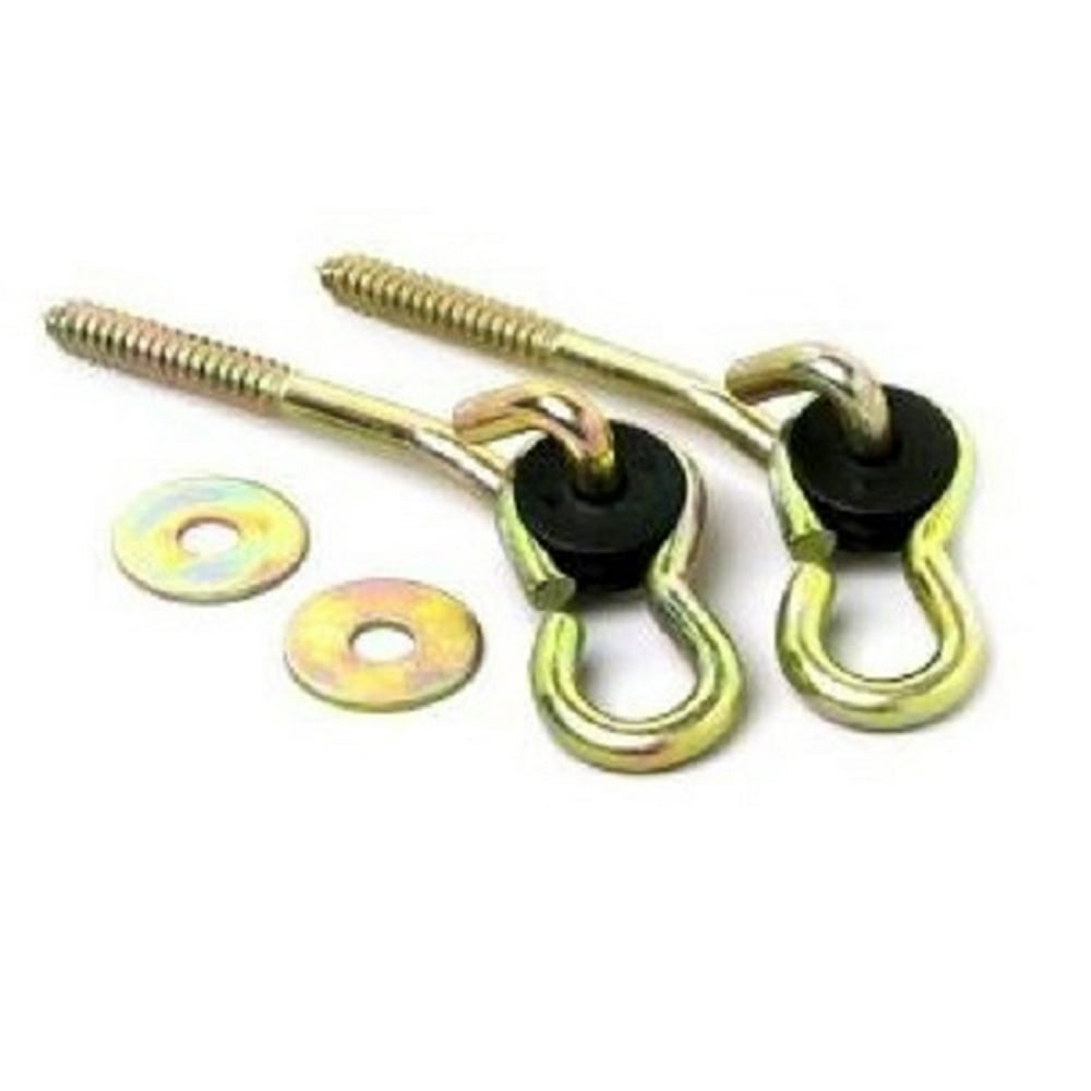 Adult Swing Hardware Set of Two Screw Hook Anchors with Pulley