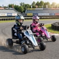 thumbnail image 2 of Gymax Pedal Go Kart for Kids 4-Wheel Ride On Toy w/ Steering Wheel & Safe Handbrake White, 2 of 10