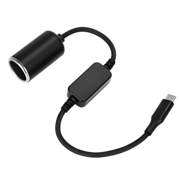 USB C to 12V Adapter, USB C to 12V Cigarette Lighter Adapter ，Type C Male to 12V Cigarette Lighter Socket，for Dash Cam Power Bank GPS Car Led Light Strips 1 Pack
