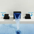 thumbnail image 5 of Senlesen Black Led Widespread Bathroom Basin Sink Faucet Mixer Tap, 5 of 8