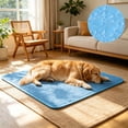 thumbnail image 5 of Pressure Activated Gel Self-Cooling Pet Mat Machine Washable Cloth Heat Absorb Dog Cat Bed Floor Cushion For Large Breed Pets Hot Weather 27.6"× 21.7", 5 of 7