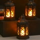 thumbnail image 2 of Bewildely 2x luz ambiental de estilo europeo negro con luz de parpadeante, tamaño de decoración interior, farol de Electrodomésticos negro * 2PCS, 2 of 6