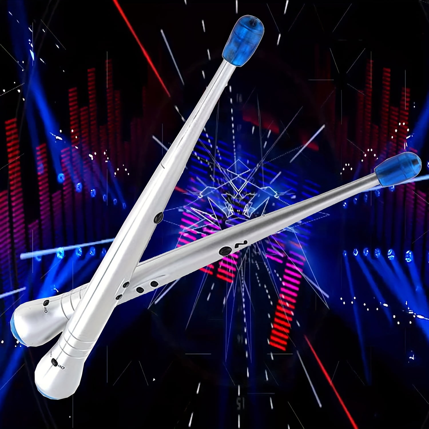 Electronic induction rhythm music drumsticks, air percussion drumsticks, drum set practice music products, Easter Halloween Christmas New Year holiday promotional gifts (not the sound of the drum)