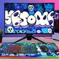 thumbnail image 4 of RGB Gaming Mouse pad Large Anime Graffiti Non-Slip Rubber Base Mice Keyboard Mat (Blue), 4 of 8