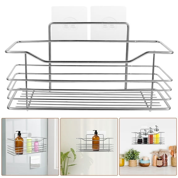WRISTBIQUE Self Adhesive Shower Shelves Stainless Steel for Home Organization 1Pcs
