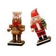 thumbnail image 1 of Paquete de 2 Muñecos de de Jengibre Y Papá Noel de 6 "Decoración Navideña, 1 of 9