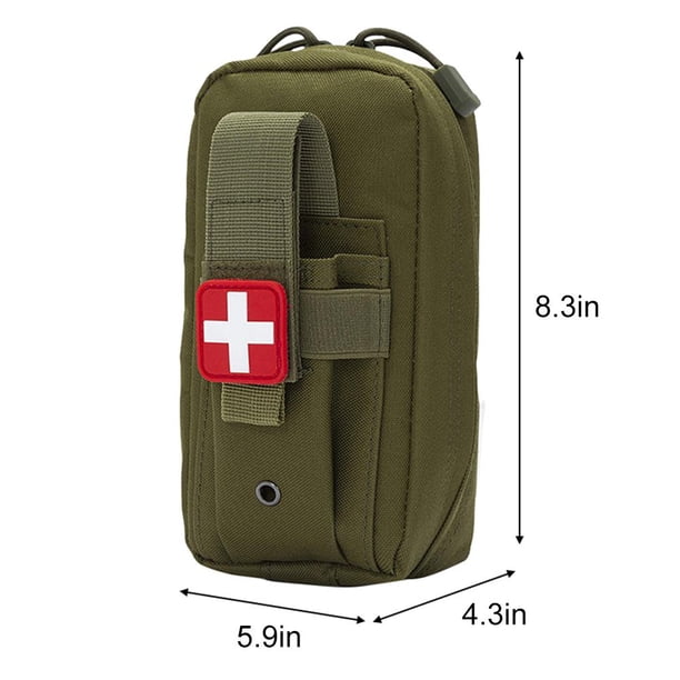 Botiquín de primeros auxilios de supervivencia de emergencia portátil Bolsa de suministros médicos (verde militar) Likrtyny Para estrenar