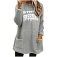 thumbnail image 1 of Bowake Chandails en Molleton à Enfiler pour Femmes Pull d'Hiver Chaud en Peluche Manches Longues Col Rond, 1 of 4