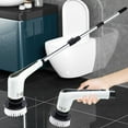 thumbnail image 3 of Brosse Rotative Électrique Sans Fil avec Manche Rétractable - 7 Têtes de Brosse Polyvalentes, 2 Vitesses Réglables, Puissance de 25 W, Batterie Rechargeable de 2500 mAh - Idéale pour la Salle de Bain, la Cuisine, le Plancher, les Meubles, 3 of 6