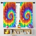 thumbnail image 5 of Blackout Kids Curtains,Colorful Tie Dye Pattern Childrens Insulated Curtains Set Of 2,Bedroom Essentials,Toddler Room Decor 42"x54", 5 of 5