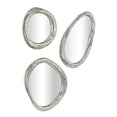 thumbnail image 5 of DecMode 23", 20", 15"H Silver Abstract Wall Mirror, Set of 3, 5 of 7