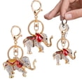 thumbnail image 5 of SmartBy Rhinestone Elephant Keychain Alloy Good Luck Keychain with Keyring Sparkling Elephant Keychain Bag Charm Gift for Men Women, 5 of 7