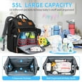 thumbnail image 6 of Diaper Bag Backpack, Large Diaper Bag with Changing Station, Lightweight Waterproof Unisex Diaper Bag with Insulated Pockets and USB Charging Port, 6 of 7