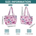 thumbnail image 3 of Tote Bag Quilted Tote Bag Women's Tote Handbags Suitable for Work, Beach, Travel and Shopping Cream Flower, 3 of 7